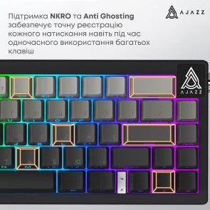 Фото: Клавіатура Ajazz AK650 Day Dream Switches ENG/UKR USB Gradient Black/Grey (AK650-DD-BG) № 13 | KTC