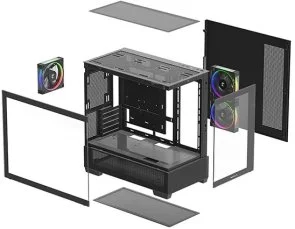 Фото: Корпус Deepcool CG380 3F Black with window (R-CG380-BKAGM3-G) № 5 | KTC