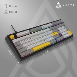 Клавіатура Ajazz AK980 Max Magnetic Switches USB Black/Grey/Yellow (AK980-MAX-M-BGY)
