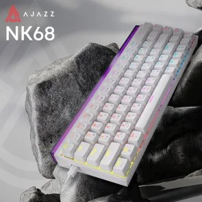 Фото: Клавіатура Ajazz NK68 Red Switch USB White (NK68-R-W) № 6 | KTC