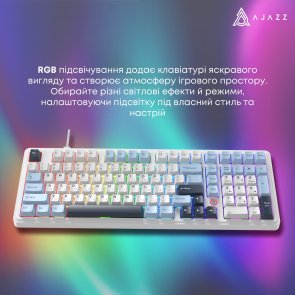 Клавіатура Ajazz AK980 Max Magnetic Switches USB Blue/White/Dark Blue (AK980-MAX-M-BWDB)