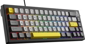 Фото: Клавіатура Ajazz AK650 Moon Yellow Switches ENG/UKR USB Gray/White/Yellow (AK650-MY-GWY) № 3 | KTC