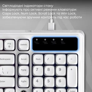 Фото: Клавіатура Ajazz AF98 USB White (AF98-W) № 9 | KTC