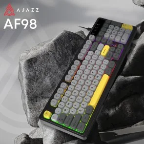 Фото: Клавіатура Ajazz AF98 USB Black/Gray/Yellow (AF98-BGY) № 6 | KTC