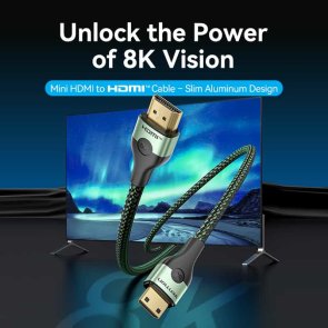 Кабель Vention v2.1 8K HDMI / Mini HDMI 2m Green (AGJGH)