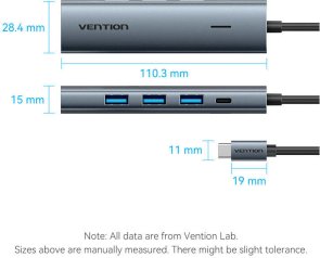 USB-хаб Vention 5 Port Black (TGZHB)