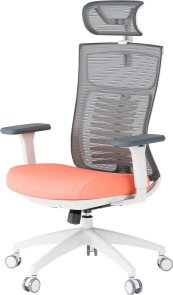 Крісло OfficePro Balance OC550-W-DG-OR White/Dark Gray/Orange