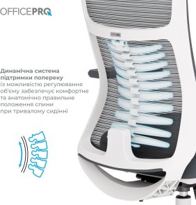 Крісло OfficePro Balance OC550-W-DG-DG White/Dark Gray