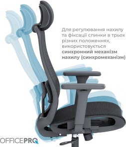 Крісло OfficePro Wave OC670 Black (OC670-B-B-B)