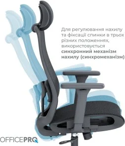 Фото: Крісло OfficePro Wave OC670 Black (OC670-B-B-B) № 13 | KTC