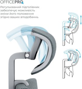 Крісло OfficePro Elegant OC600 Gray/Dark Gray (OC600-G-DG-DG)