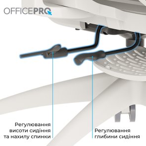 Крісло OfficePro Skyline Footrest OC750 White/Light Gray (OC750-W-LG-LG)