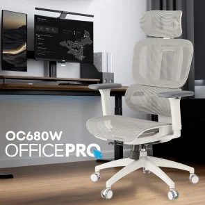 Фото: Крісло OfficePro Skyline OC680 White/Light Gray (OC680-W-LG-LG) № 9 | KTC