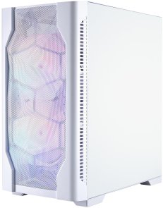 Корпус 1stPlayer D4-M-WH-2F1P-W-1F1-W White with window