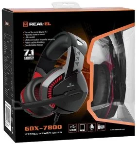 Фото: Гарнітура Real-EL GDX-7800 Black/Red (EL124100027) № 8 | KTC