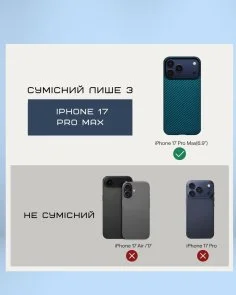 Фото: Чохол Pitaka for Apple iPhone 17 Pro Max - Ultra-Slim Twill Blue/Grey (KI1706BPM) № 7 | KTC
