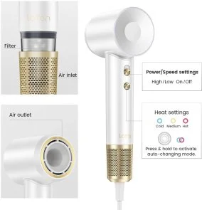 Фото: Фен Laifen Swift Premium Platinum White (LF03-PTG-EU) № 13 | KTC
