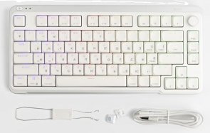 Клавіатура компактна KZZI I75 Red Switch WL/BT/USB White (6977534870628)