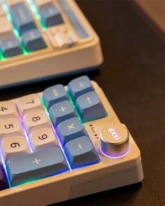 Клавіатура KZZI K20 Meeting Switch WL/BT/USB Blue Sea (6935280823404)