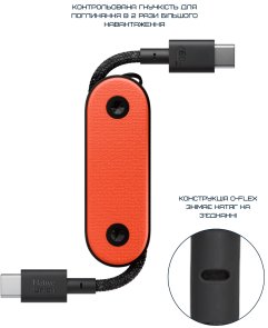 Кабель Native Union Pocket Type-C / Type-C 0.17m Oxyfire (POCK-C-OXY-NP)