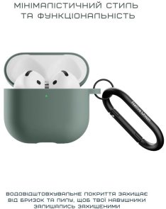 Чохол Native Union for Apple Airpods 4th Gen - Active Slate Green (ACTCSE-GRN-AP4)