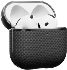 Чохол Pitaka для Airpods (4th Gen) - Aramid Fiber Magnetic Plain Black/Grey