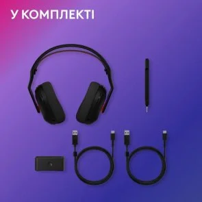 Фото: Гарнітура Logitech G Astro A20 X Lightspeed WL/BT Black (939-002247) № 12 | KTC