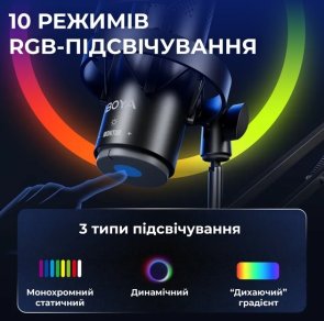 Мікрофон Boya K9 RGB Black