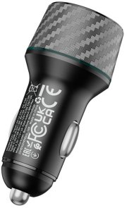 Автомобільний зарядний пристрій BOROFONE BZ21 Brilliant 48W Black (6941991101175)