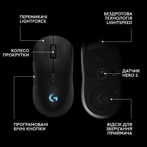 Миша Logitech G Pro 2 Lightspeed 8kHz Upgrade Inside Wireless Black (991-000559)
