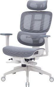 Крісло OfficePro Skyline Footrest OC750 White/Dark Gray (OC750-W-DG-DG)