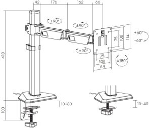 Кронштейн GamePro MAG101V Black/Violet
