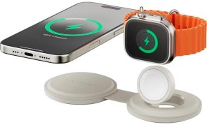  Бездротова зарядна станція Satechi OntheGo 2-in-1 Sand (ST-QTG21W)