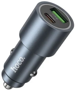 Фото: Автомобільний зарядний пристрій Hoco Z60 Bloom 48W Metal Gray (6942007642095) № 5 | KTC