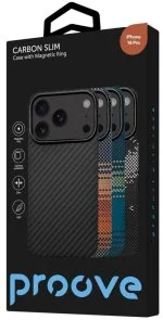 Фото: Чохол Proove for iPhone 16 Pro - Carbon Slim with Magnetic Ring Back (PCCSIP16P002) № 3 | KTC