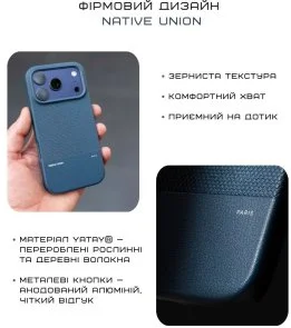 Фото: Чохол Native Union for Apple iPhone 17 Pro - RE Classic Navy (RECLA-NAV-NP25P) № 4 | KTC