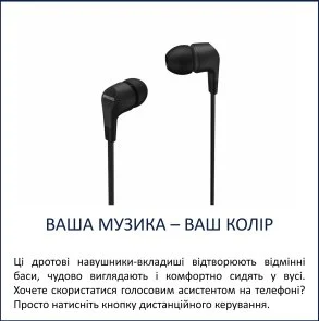 Фото: Навушники Philips TAE1105BK Black (TAE1105BK/00) № 4 | KTC