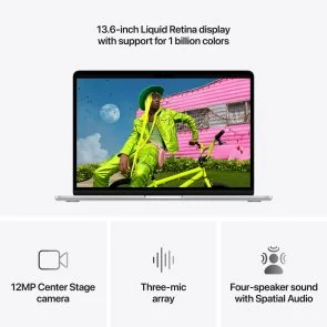 Фото: Ноутбук Apple MacBook Air 13.6 M5 10GPU Silver (Z1L0002CZ) № 6 | KTC