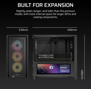 Фото: Корпус Corsair Frame 4000D LCD RS ARGB Black with window (CC-9011326-WW) № 10 | KTC