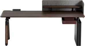 Стіл комп’ютерний SIHOO D07A Walnut/Black (D07A-101/D07J-101-AB/DO7-P)