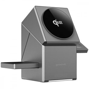 Бездротовий зарядний пристрій Proove Iron Hide 3in1 Qi2 Gray (WSIH15000003)