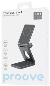 Бездротовий зарядний пристрій Proove Titan Volt 3in1, Gray