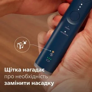 Фото: Електрична зубна щітка Philips Sonicare Series 6100 Navy Blue + Travel Case (HX7403/08) № 9 | KTC