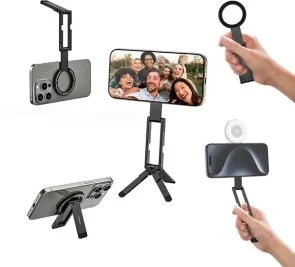 Фото: Універсальний тримач Ulanzi MA60 Foldable Magnetic Phone Tripod Black (S025) № 5 | KTC