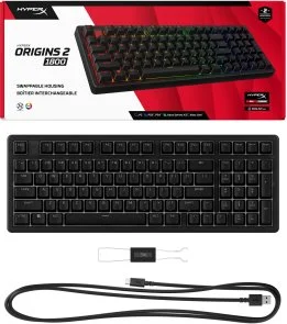 Фото: Клавіатура HyperX Origins 2 1800 HX Red ENG/UKR USB Black (B4QS4AA) № 9 | KTC
