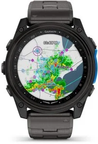 Фото: Смарт годинник Garmin D2 Mach 2 - 51 mm Carbon Gray DLC Titanium with Vented Titanium Bracelet (010-02905-31) № 8 | KTC
