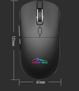 Мишка, Media-Tech MT1124 Silent Wireless, Black