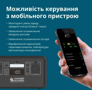 Зарядна станція Konner & Sohnen KS 500PS 500W (KS500PS)