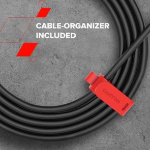 Кабель Canyon OnWire 18TP 18W AM / Type-C 2m Black (CNS-AC18SC20B)