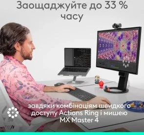 Фото: Миша Logitech MX Master 4 Performance Wireless/Bluetooth Graphite (910-007562) № 9 | KTC